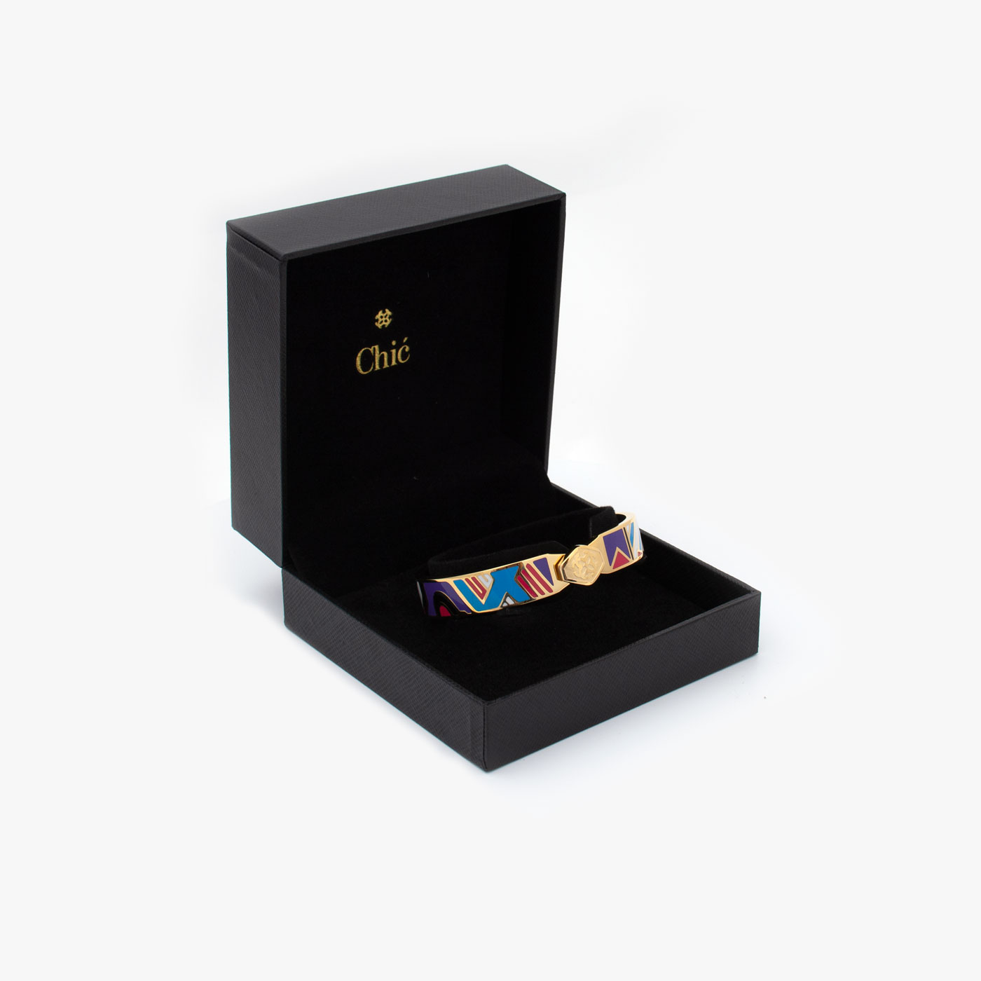 Modern Gold Plated Stainless Steel Enamel Bangle/Bracelet