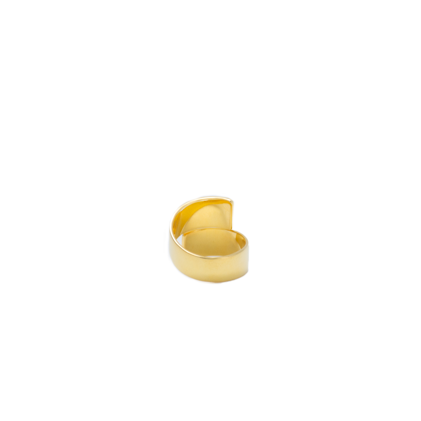 Exquisite Gold Plated Stainless Steel Lilac Print Ring