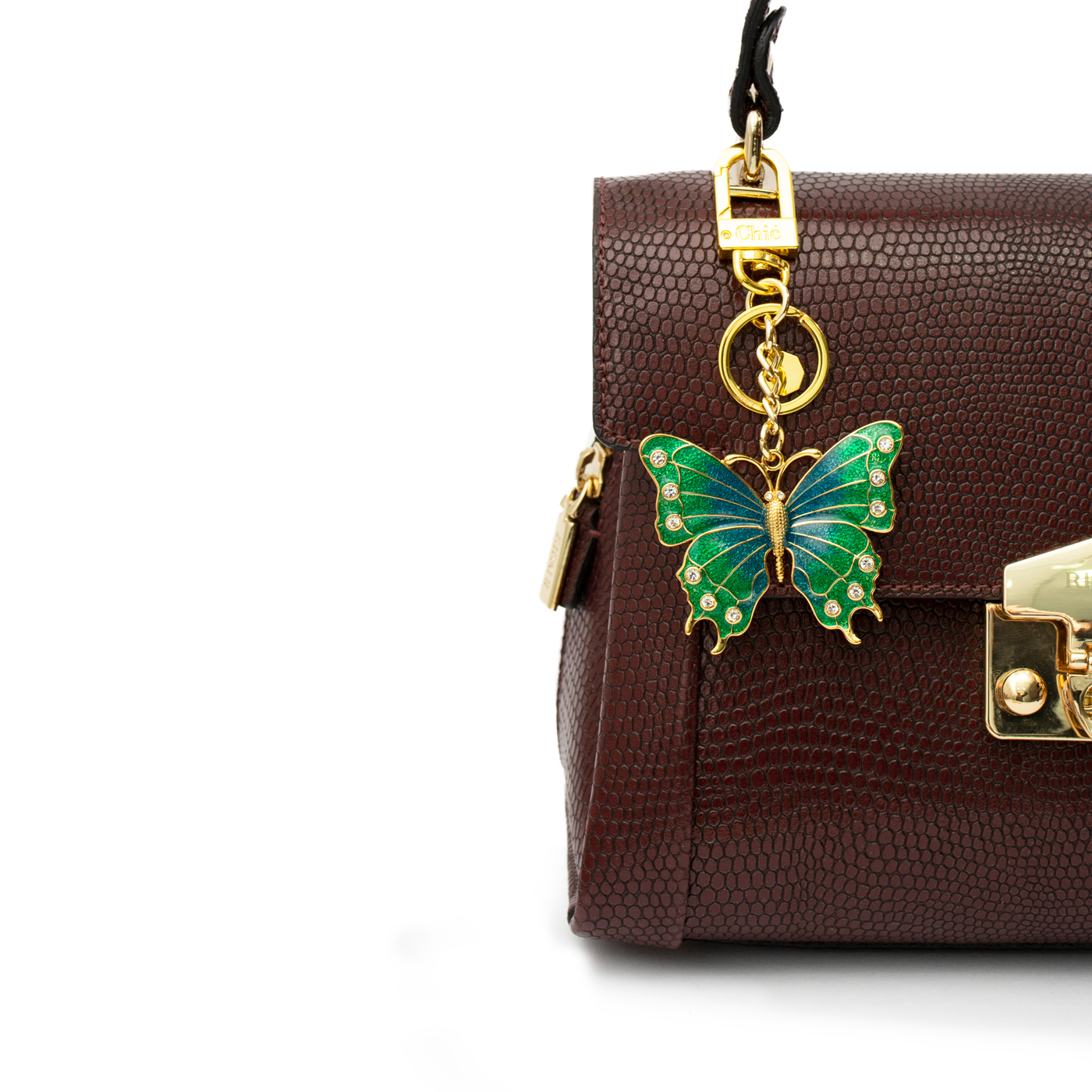 Beautiful Gold Plated Butterfly Key Chain