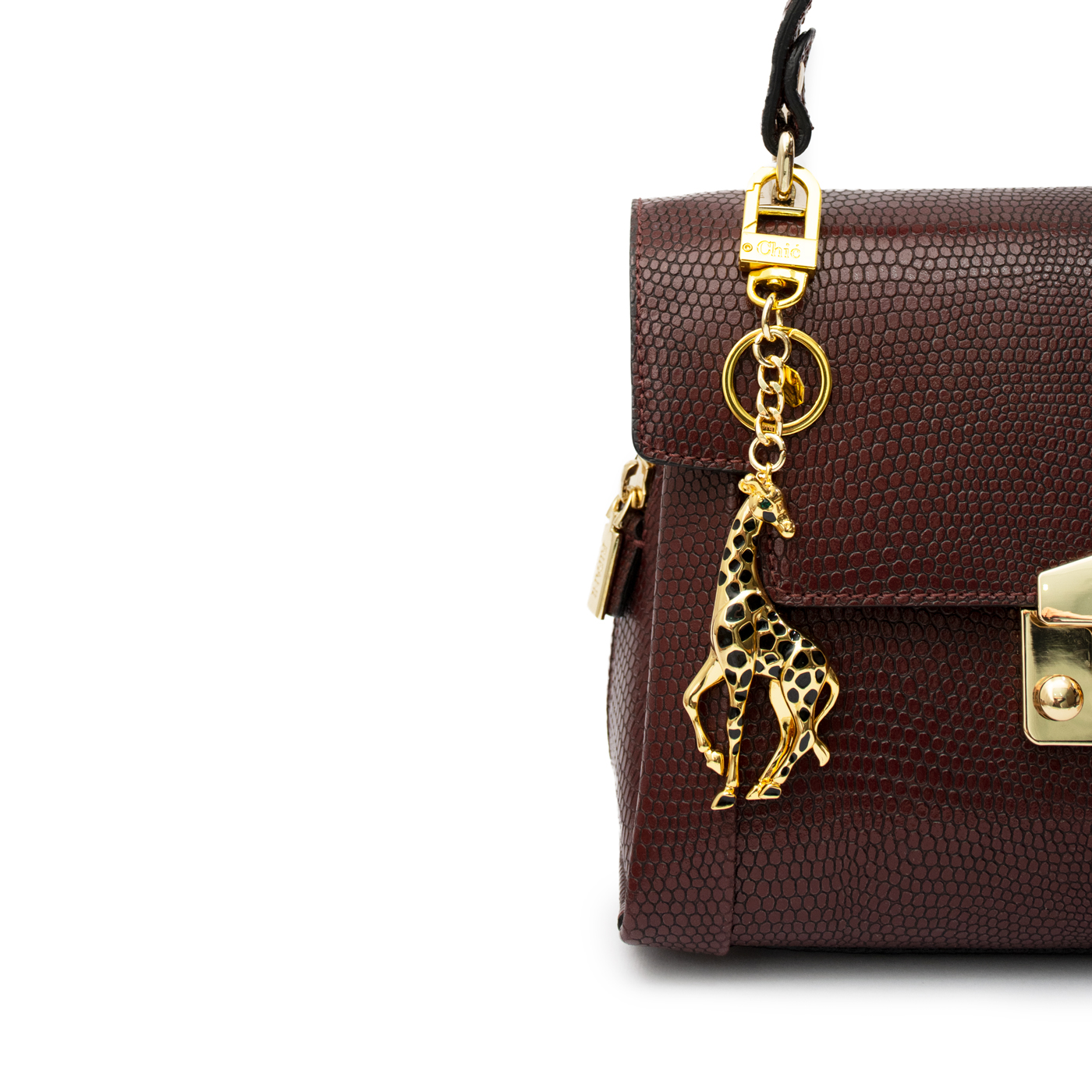 Beautiful Gold Plated Giraffe Key Chain