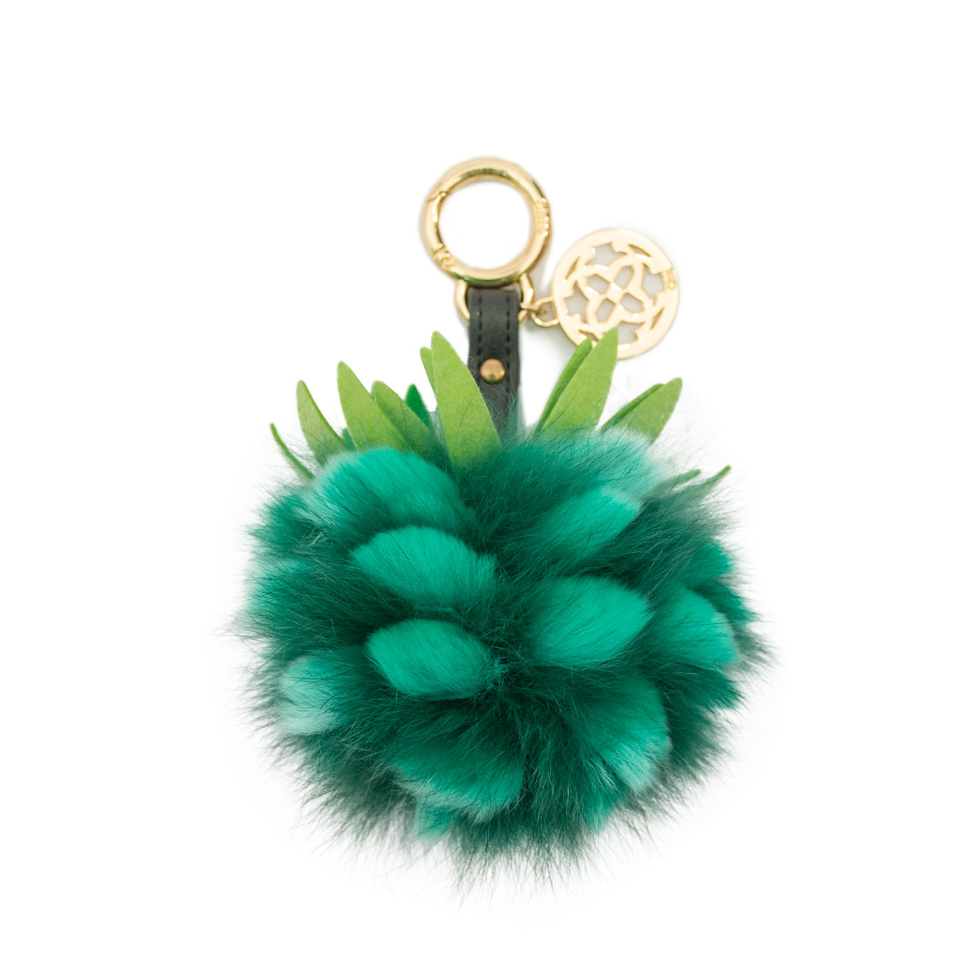 Beautiful Green Chic Pompom Bag Charms