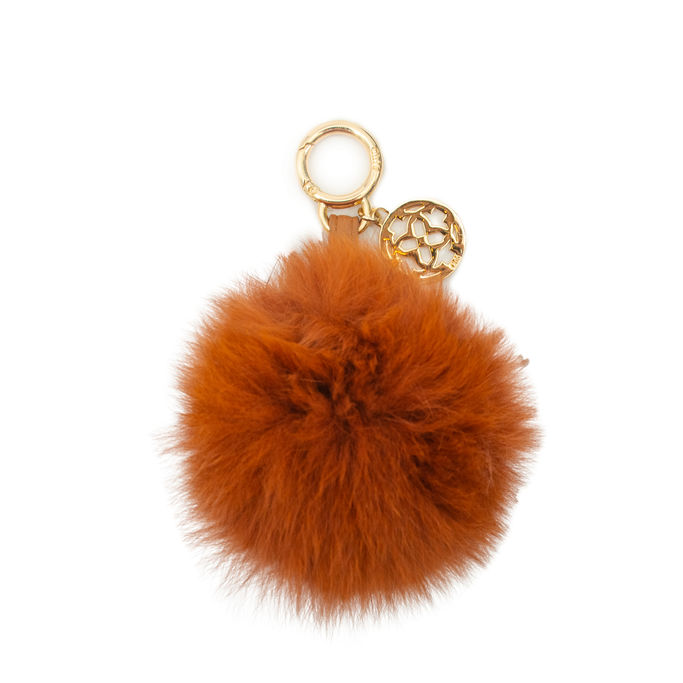Beautiful Brown Chic Pompom Bag Charms