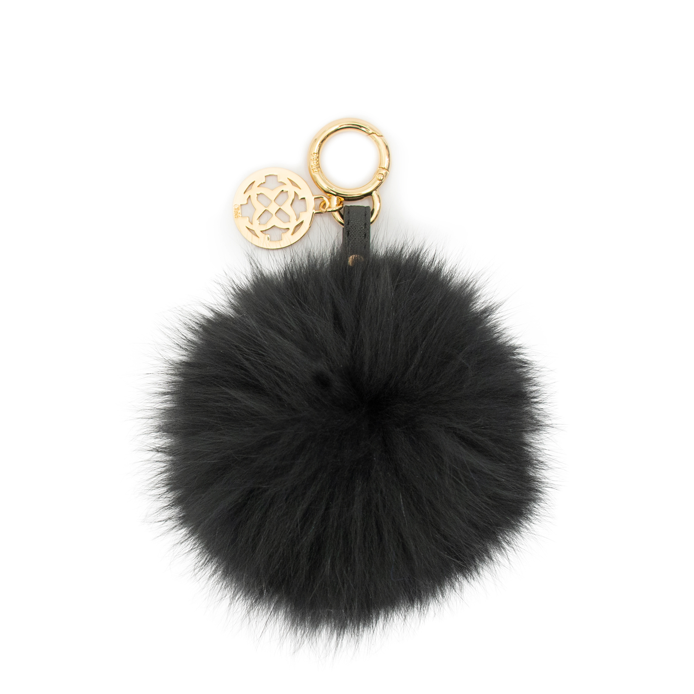 Beautiful Black Chic Pompom Bag Charms