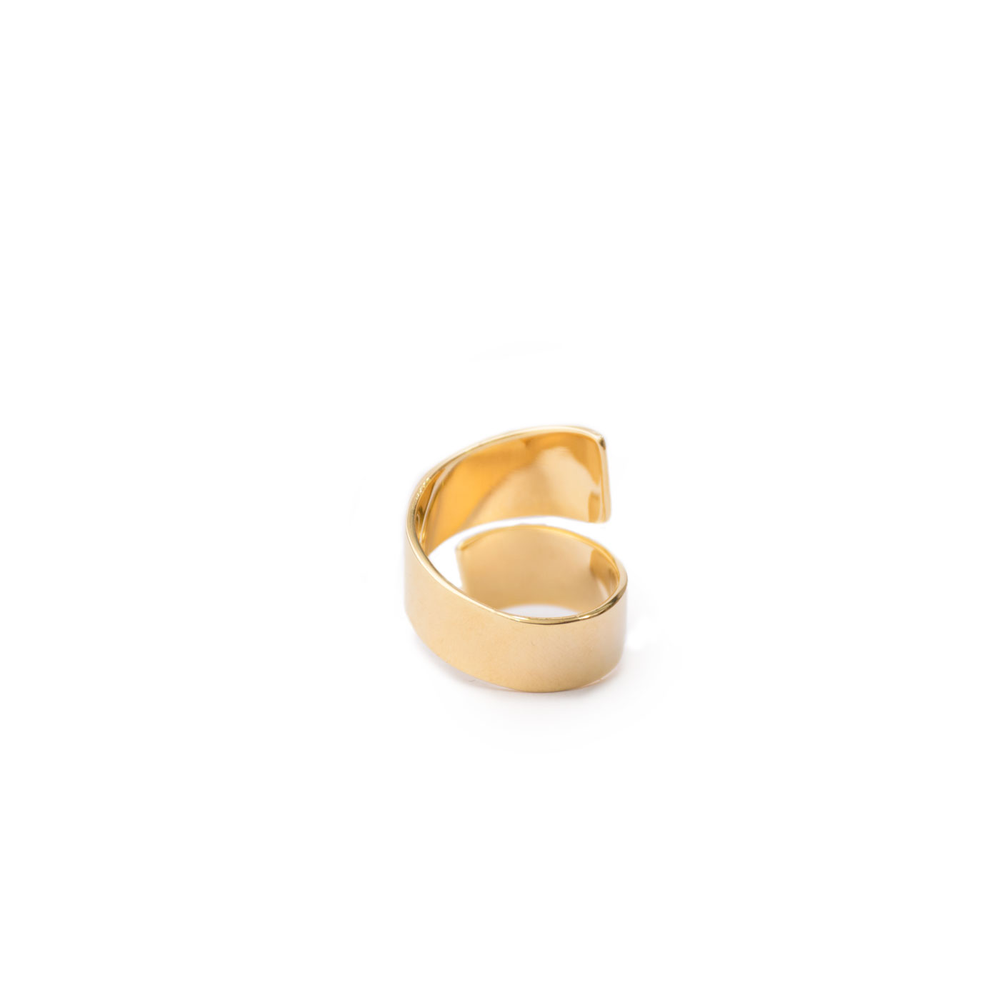 Exquisite Gold Plated Stainless Steel Enamel Print Ring For Women