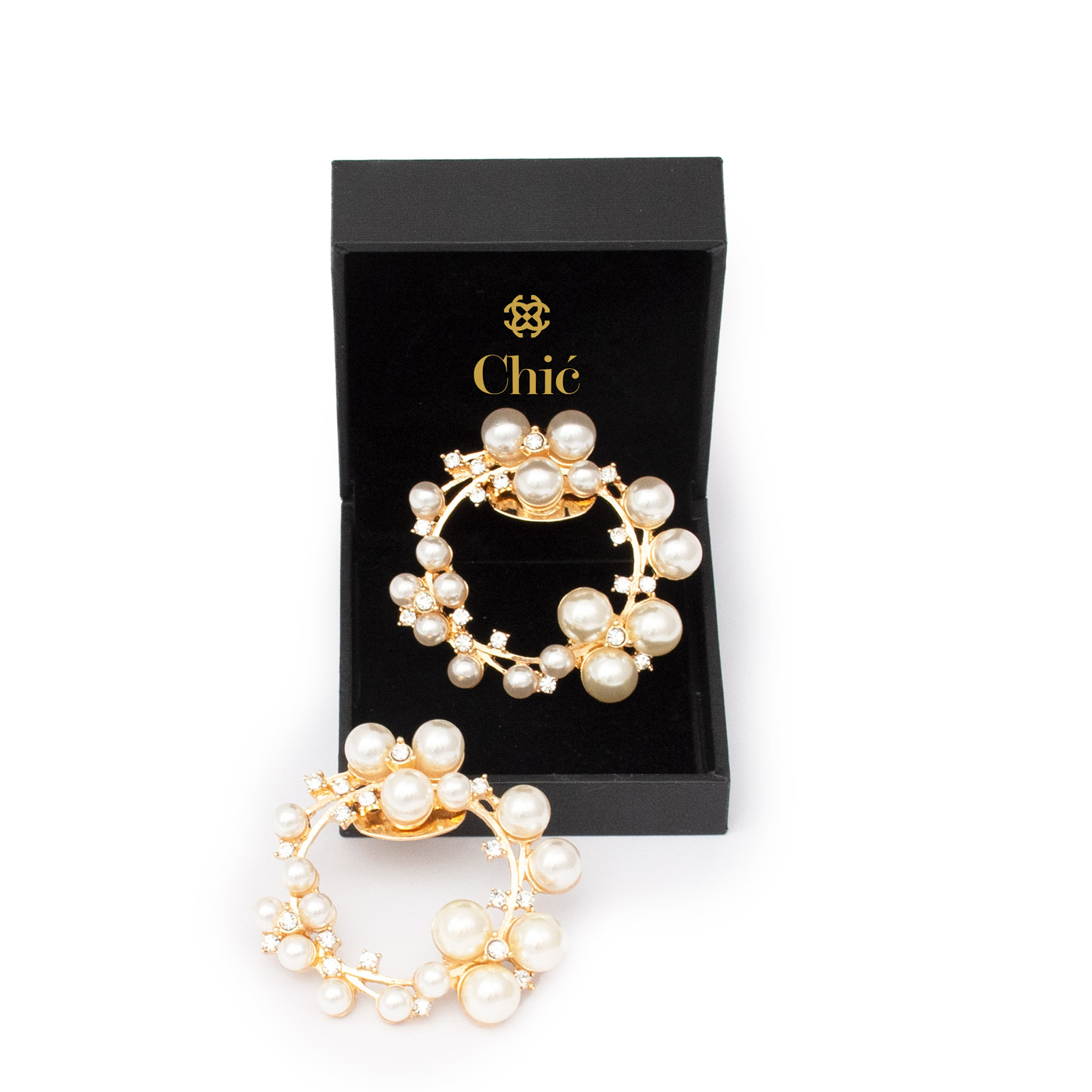 Rhinestone Gold Plated Crystal Jewels by Chic