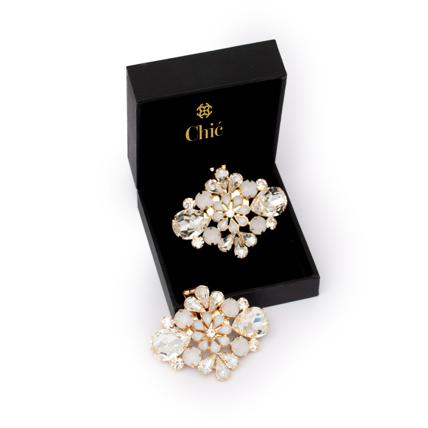 Chic Rhinestone Gold Plated Crystal Jewels