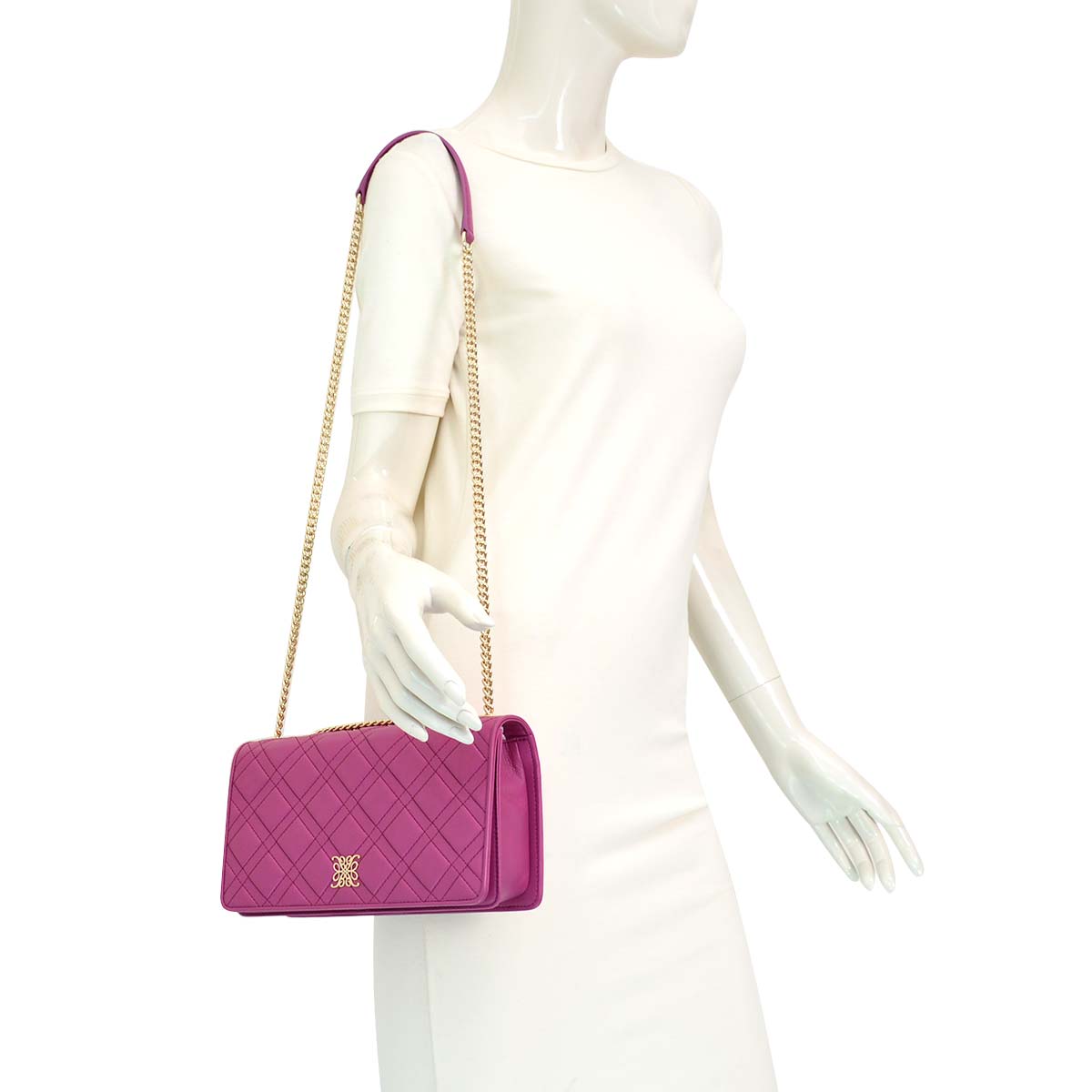 Swish Purple Italian Leather Slingbag