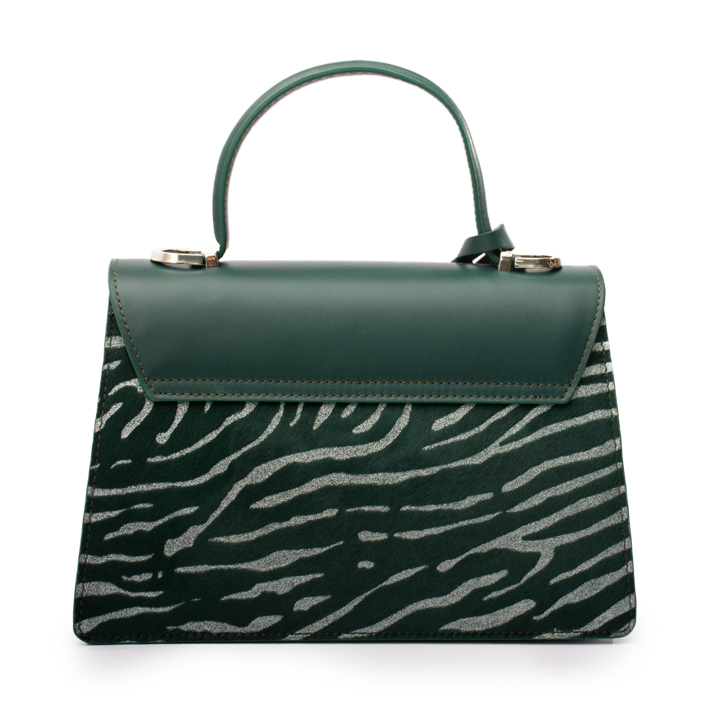 Voguish Leather Zebra Print Handbag