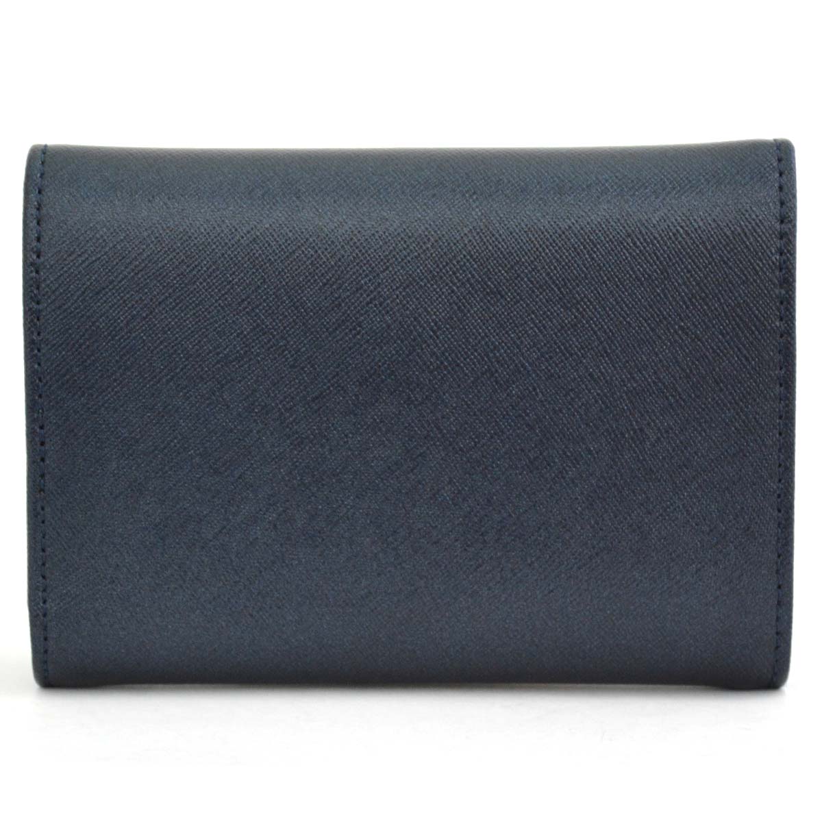 Exquisite Navy Leather Women Trifold Wallet