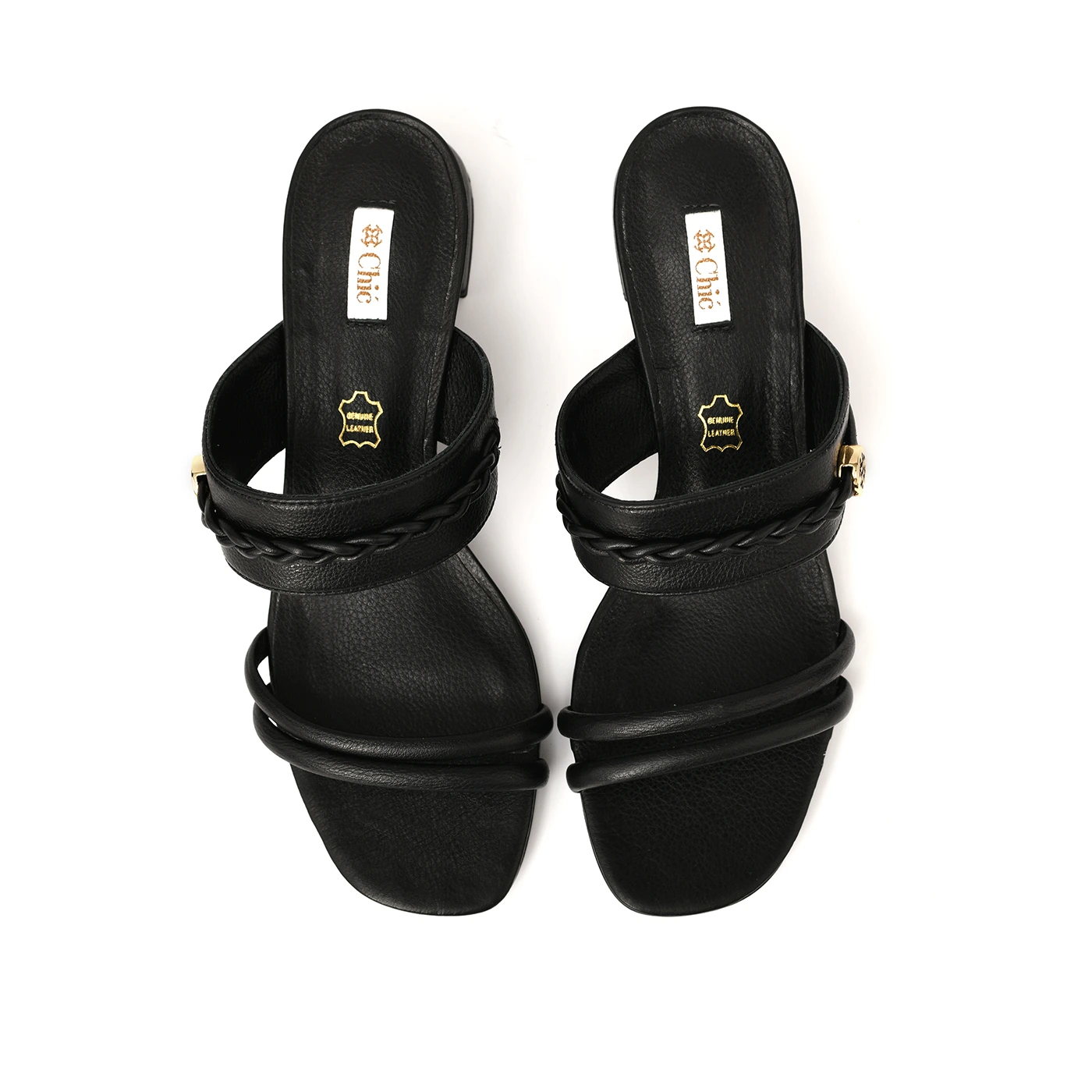 Ladies Classic Block Heel Slippers by Chic