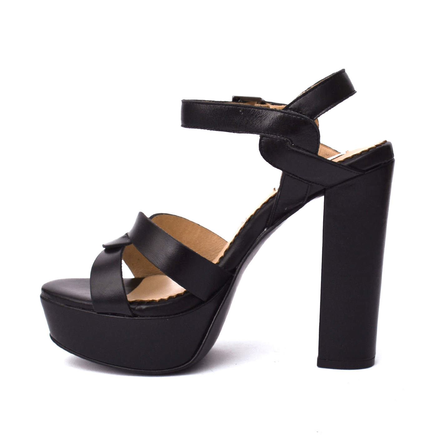 Chic Platform Sandals in Classic Nappa Leather