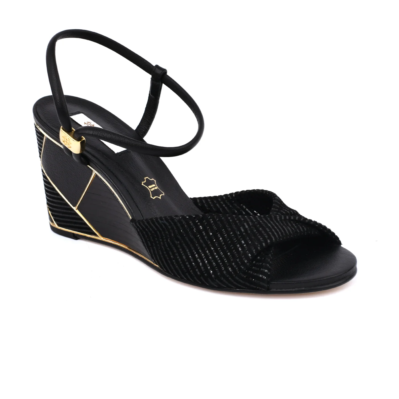 Wedge Slipper With Metallic Details