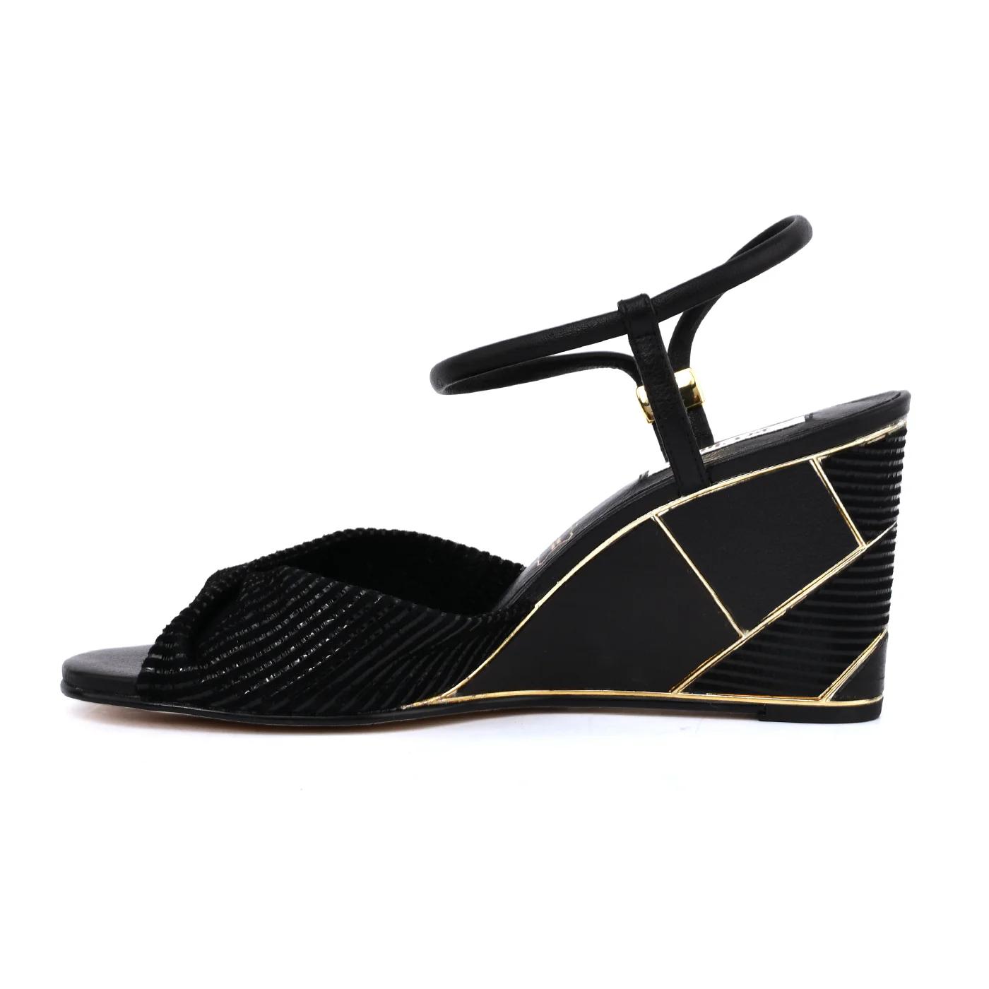 Wedge Slipper With Metallic Details