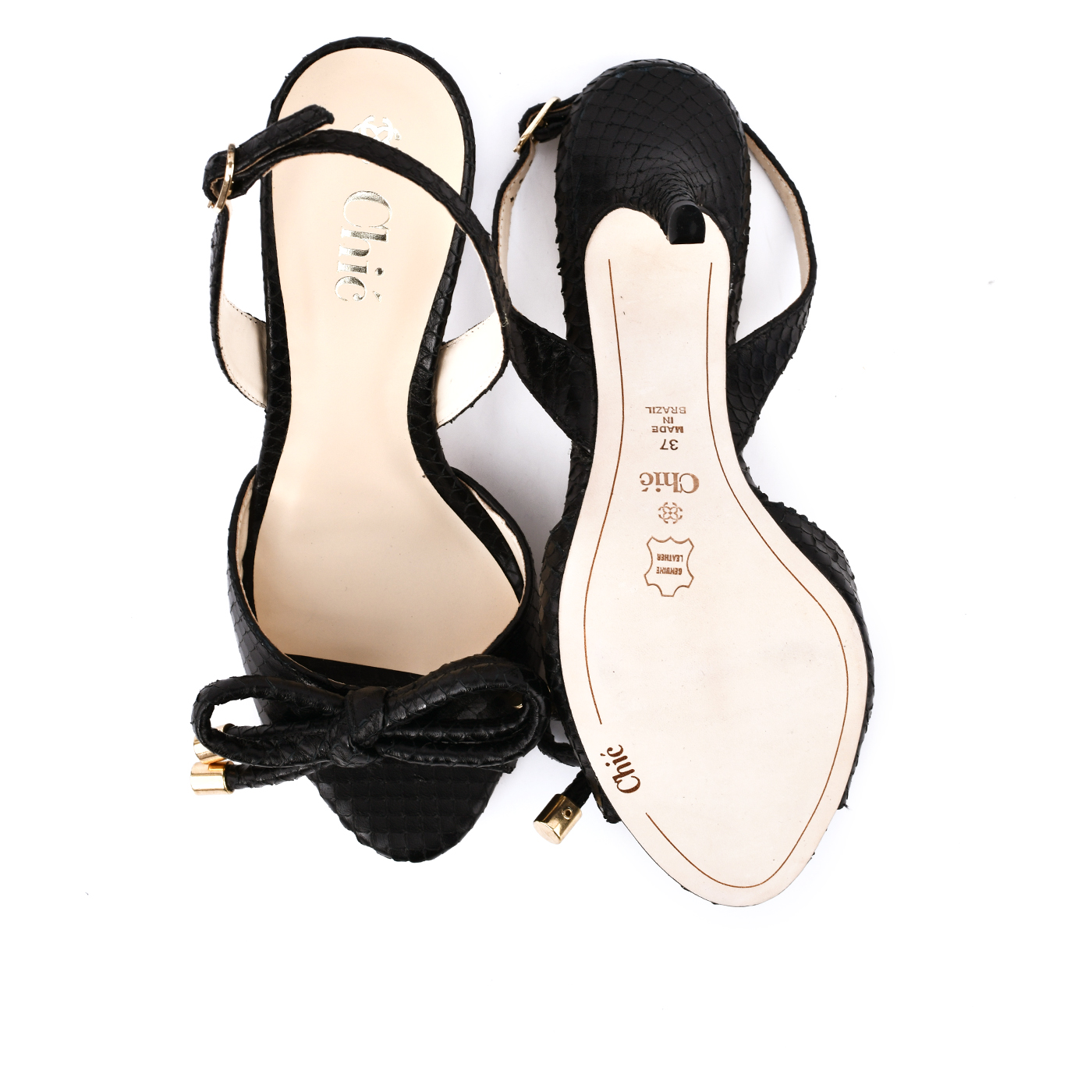 Trendy Slingback with Bow Tie Adornment
