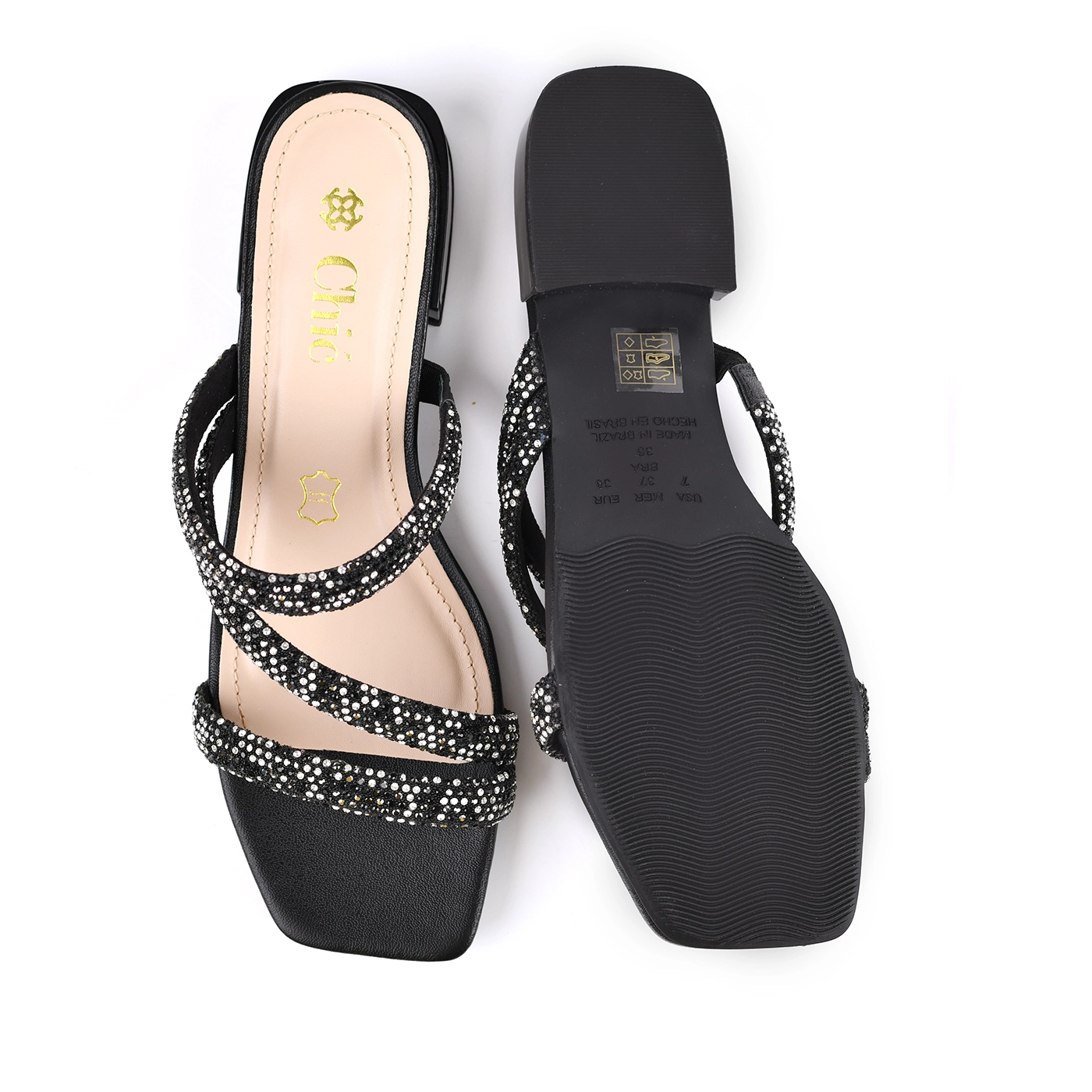 Chic Crystal Slippers for Ladies